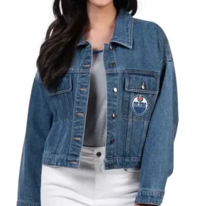 Edmonton Oilers Blue Denim Jacket