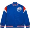 Edmonton Oilers Blue Satin Jacket