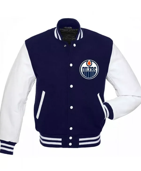 Edmonton Oilers Letterman Varsity Jacket