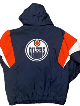 Edmonton Oilers Starter Hooded Jacket Back