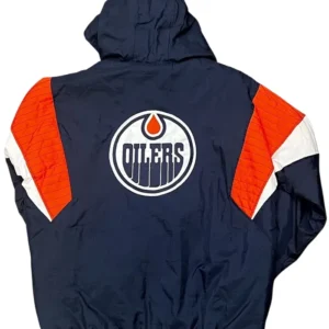 Edmonton Oilers Starter Hooded Jacket Back