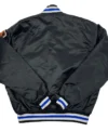Elna NHL Tampa Bay Lightning Black Satin Varsity Jacket Back