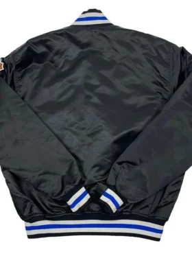 Elna NHL Tampa Bay Lightning Black Satin Varsity Jacket Back