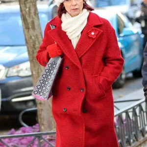 Elsbeth S02 Carrie Preston Red Double Breasted Overcoat