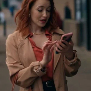 Emily Tennant The Wish Swap Brown Cotton Coat For Sale