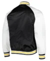 Enos Boston Bruins Prime Time Black and White Satin Jacket Back