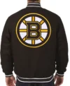 Euna Boston Bruins Letterman Black Wool Jacket Back