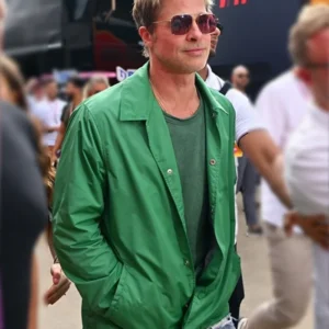 F1 2025 Brad Pitt Green Jacket side