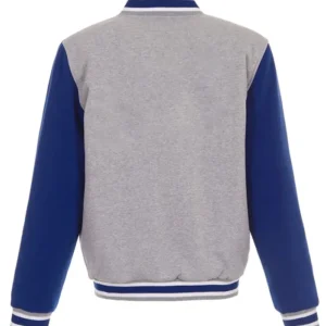 FC Cincinnati Grey Full Snap Bomber Jacket Back