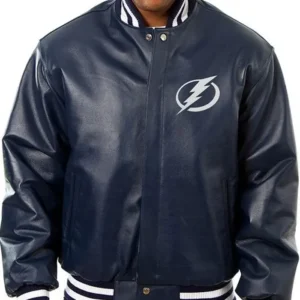 Felicita Kihn Tampa Bay Lightning Leather Varsity Jacket
