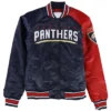 Florida Panthers Hometown Blue and Red Varsity Satin Jacket