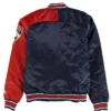 Florida Panthers Hometown Blue and Red Varsity Satin Jacket Back