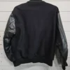 Flyers Black Wool Full Snap Varsity Jacket Back