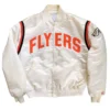Flyers White Satin Bomber Jacket