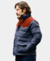 Friendship Paul Rudd Blue And Red Puffer Jacket Side