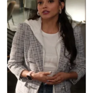 Gabrielle Walsh Found S02 Grey Plaid Blazer