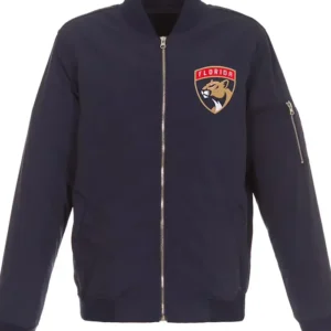Gayle Florida Panthers Navy Lightweight Zip Bomber Jacket