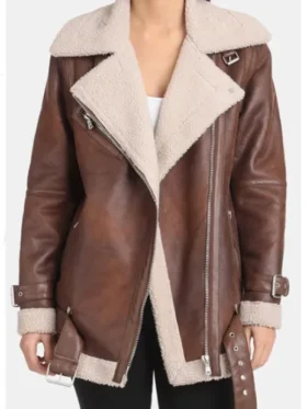General Hospital Josslyn Jacks Shearling Biker Jacket For Sale