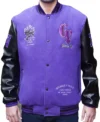 George V Panther Wool Varsity Jacket