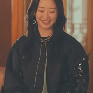 Gia Kim XO Kitty S02 Black Bomber Jacket