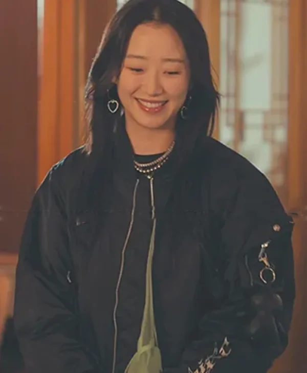Gia Kim XO Kitty S02 Black Bomber Jacket