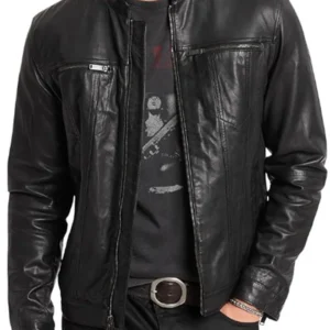 Going Dutch S01 Patrick Quinn Black Leather Jacket Front
