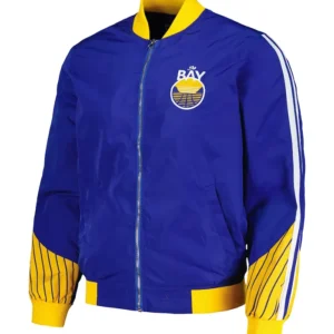 Golden State Warriors Blue Bomber Full Zipper Jacket