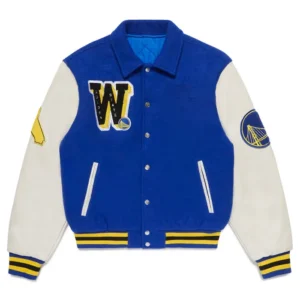 Golden State Warriors Letterman Wool Varsity Jacket