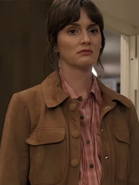 Good Cop Bad Cop Leighton Meester Brown Suede Jacket