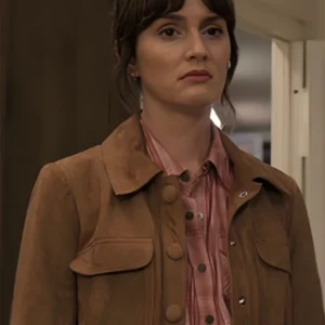 Good Cop Bad Cop Leighton Meester Brown Suede Jacket