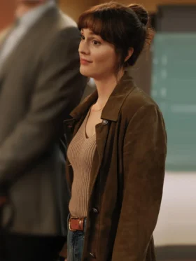 Good CopBad Cop S01 Leighton Meester Brown Coat Side