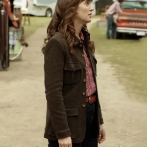 Good CopBad Cop S01 Leighton Meester Brown Wool Jacket Side