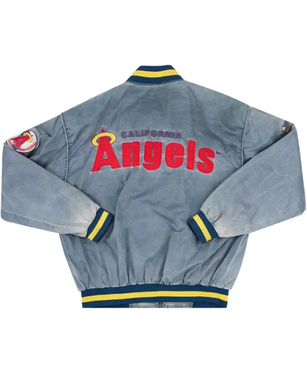 Grey Bomber Vintage Angels Jacket Back