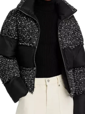 Hana Gibson FBI Most Wanted Tweed Puffer Jacket For Sale