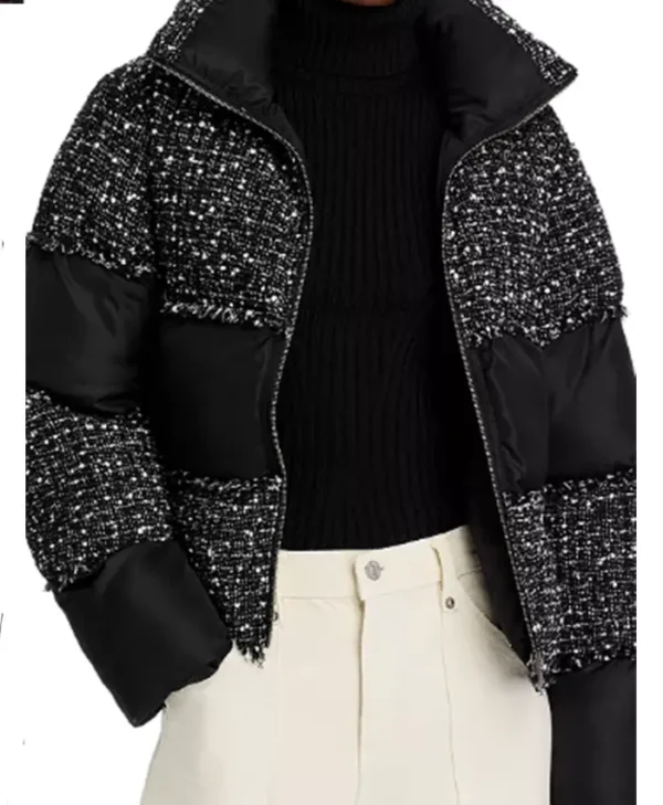 Hana Gibson FBI Most Wanted Tweed Puffer Jacket For Sale