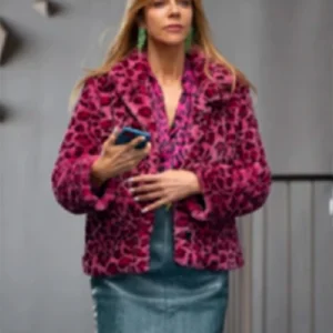 High Potential S01 Kaitlin Olson Pink Leopard Print Jacket