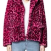 High Potential S01 Kaitlin Olson Pink Leopard Print Jacket For Sale