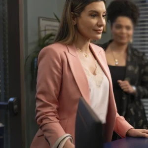 High Potential S01 Nasim Pedrad Pink Blazer Side