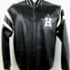 Houston Astros Black Leather Bomber Jacket