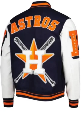 Houston Astros Letterman Wool Varsity Jacket Back