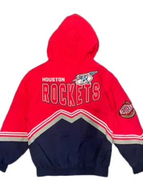 Houston Rocket Retro Bomber Hooded Jacket