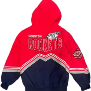 Houston Rocket Retro Bomber Hooded Jacket