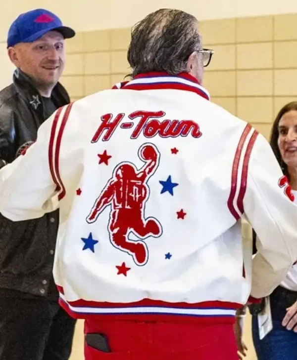 Leather Jacket Rockets Houston Rockets Leather Bomber Full Snap Jacket - Vanquishe