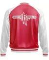 Houston Rockets Red And White Bomber Leather Jacket