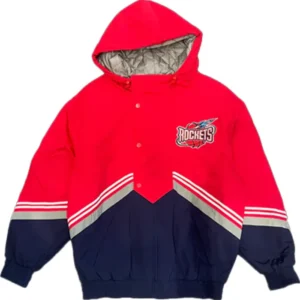 Houston Rockets Retro Bomber Hooded Jacket