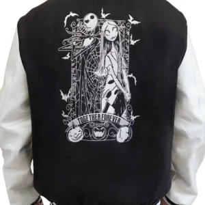 Jack the Nightmare Before Christmas Coffee Varsity Jacket Back