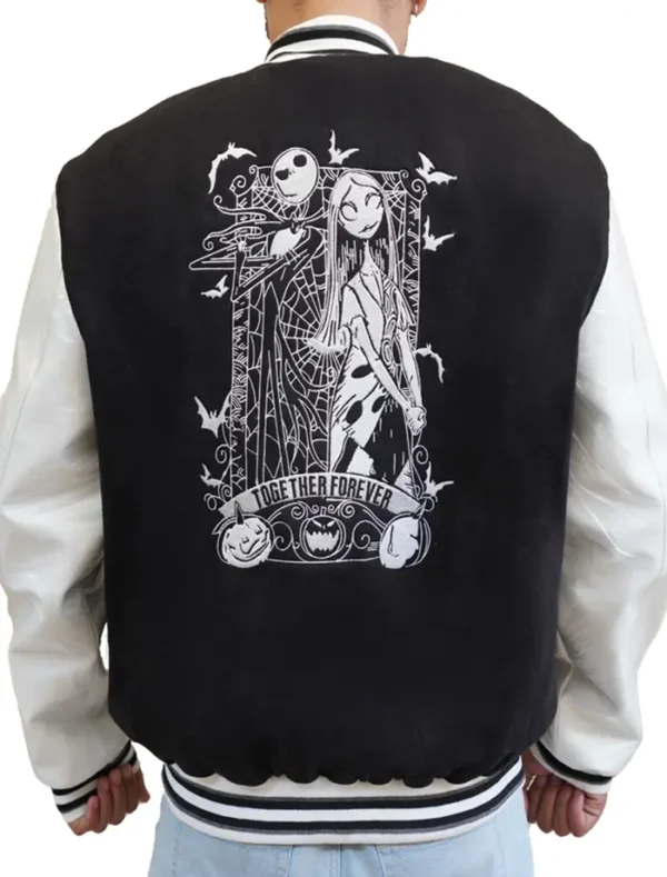 Jack the Nightmare Before Christmas Coffee Varsity Jacket Back