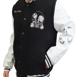 Jack the Nightmare Before Christmas Coffee Varsity Jacket Front