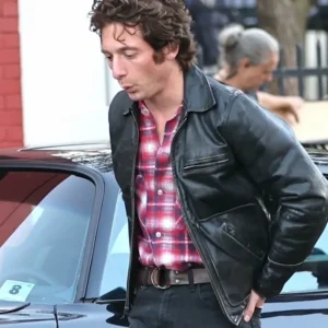 Jeremy Allen White Deliver Me from Nowhere Black Jacket side