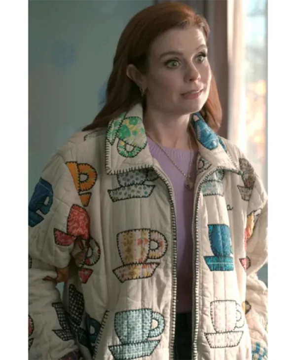 JoAnna Garcia Sweet Magnolias Swisher Tea Cups Print Jacket
